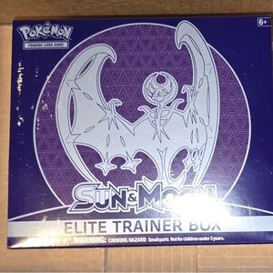Pokemon Sun & Moon Elite Trainer Box - Purple and Silver